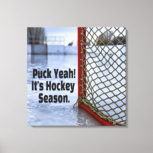 Hockey Season Ice Kall Funny Humor Puck Canvastryck
