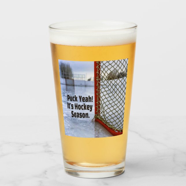 Hockey Season Ice Kall Funny Humor Puck Glaskopp (Framsida fylld)