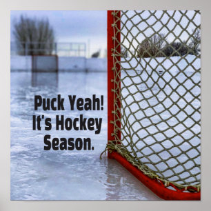Hockey Season Ice Kall Funny Humor Puck Poster