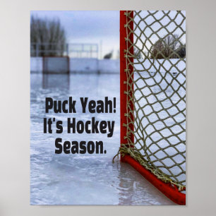 Hockey Season Ice Kall Funny Humor Puck Poster
