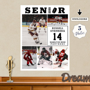 Hockey Senior Night 5 Foto Collage Poster