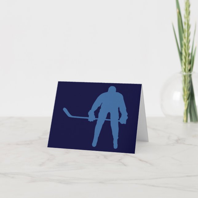 Hockey Silhouette Note Card Kort (Framsida)