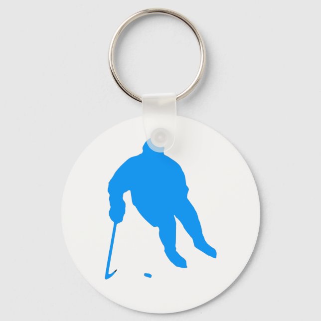 Hockey Silhouette Nyckelring (Framsida)