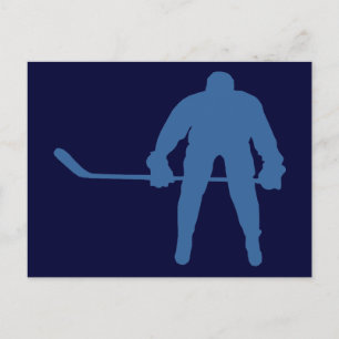 Hockey Silhouette Postcards Vykort
