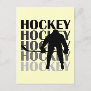 Hockey Silhouette T-shirts och Gifts Vykort