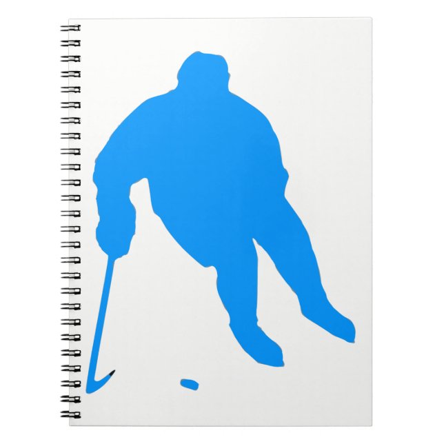Hockey Silhuett Anteckningsbok Med Spiral (Framsidan)