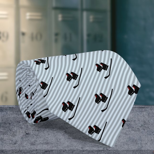 Hockey Skates and Stick on Ice Blue Rand Slips (Skapare uppladdad)