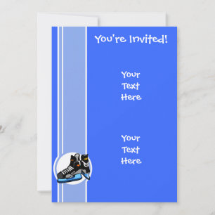Hockey Skates; Blue Inbjudningar