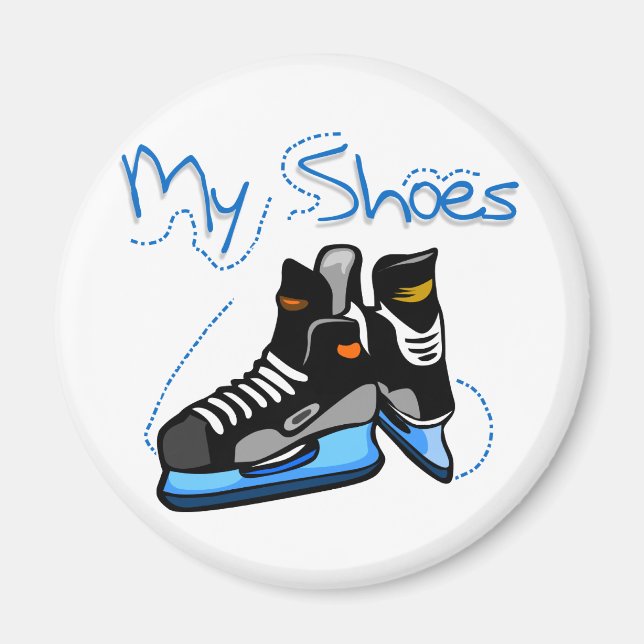 Hockey Skates My Shoes Tshirts och Gifts Magnet (Framsidan)