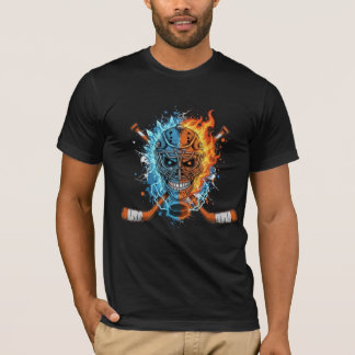 Hockey Skull: Fire and Ice Guardian Graphic T Shirt