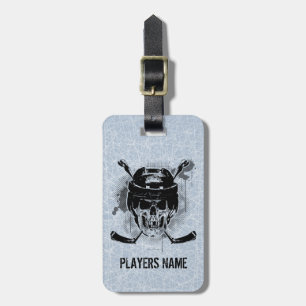 Hockey Skull Luggage Tag Bagagebricka