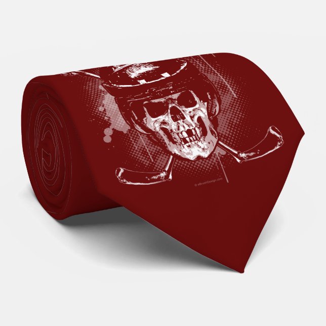 Hockey Skull Neck Tie Slips (Rullad)