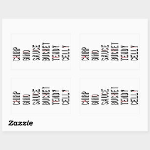 Hockey Slang - Chirp Gino Sauce Bucket Tendy Celly Rektangulärt Klistermärke