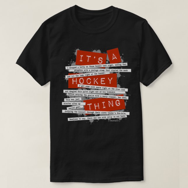 Hockey Slang Classic TShirt T Shirt (Design framsida)