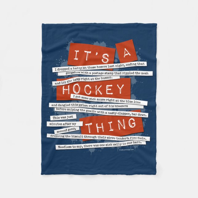 Hockey Slang Fleece Blanket (Framsidan)