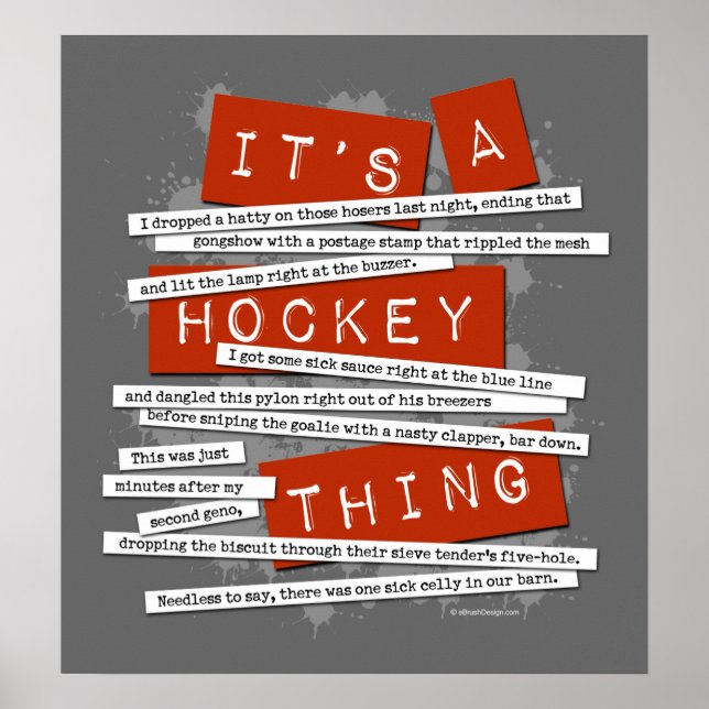 Hockey Slang Poster (Framsidan)