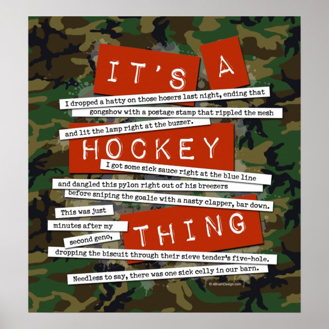 Hockey Slang Poster (Framsidan)