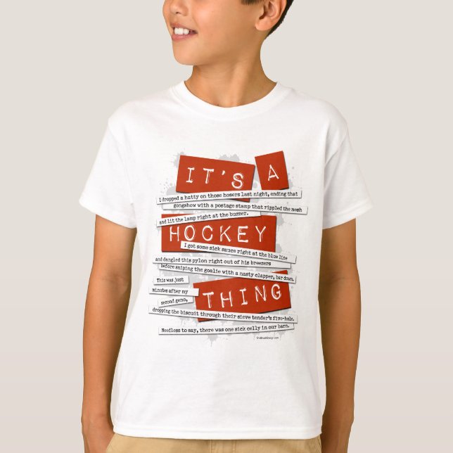 Hockey Slang Tee Shirt (Framsida)