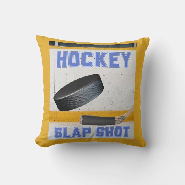 Hockey Slap Shot Dekorativ kudde (Framsida)