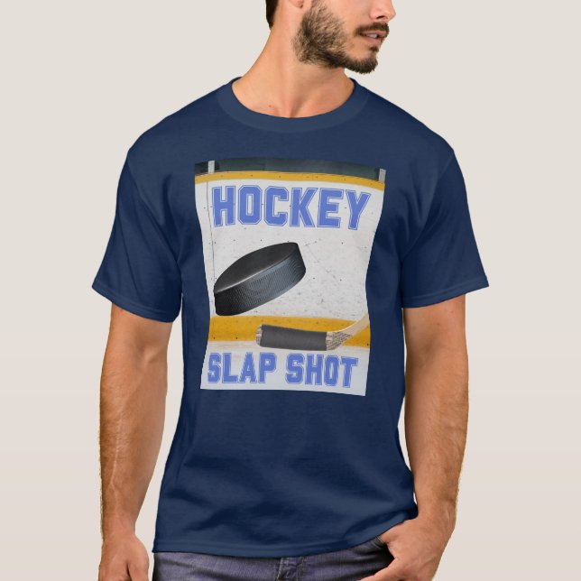 Hockey Slap Shot T Shirt (Framsida)