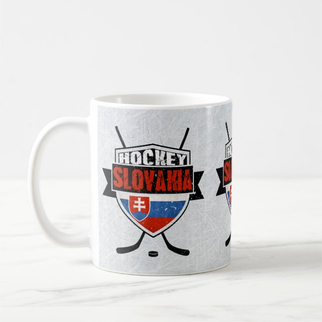 Hockey Slovakia Flagga Design Mugg (Vänster)