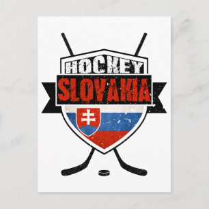 Hockey Slovakia Flagga Design Vykort