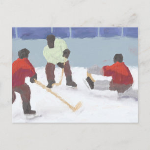 Hockey-spel, vykort