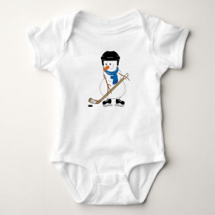 Hockey Spela Snögubbe Infant Baby Bodykostym T Shirt