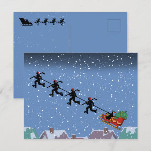 Hockey-spelare som fyller ut låsta gratulationskor vykort