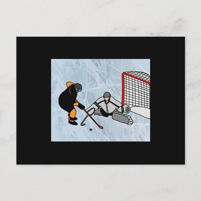 Hockey Sport Penalty Shot Vykort (Framsida)