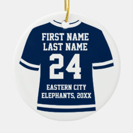 Hockey Sports Jersey Julgransprydnad Keramik