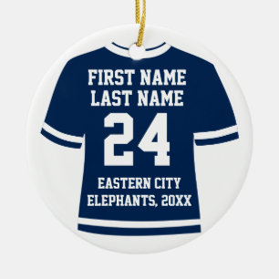 Hockey Sports Jersey Julgransprydnad Keramik