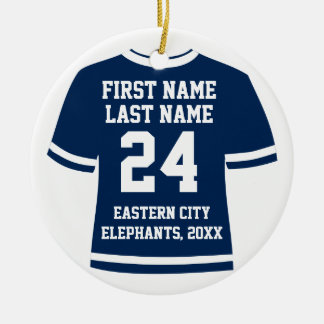 Hockey Sports Jersey Julgransprydnad Keramik