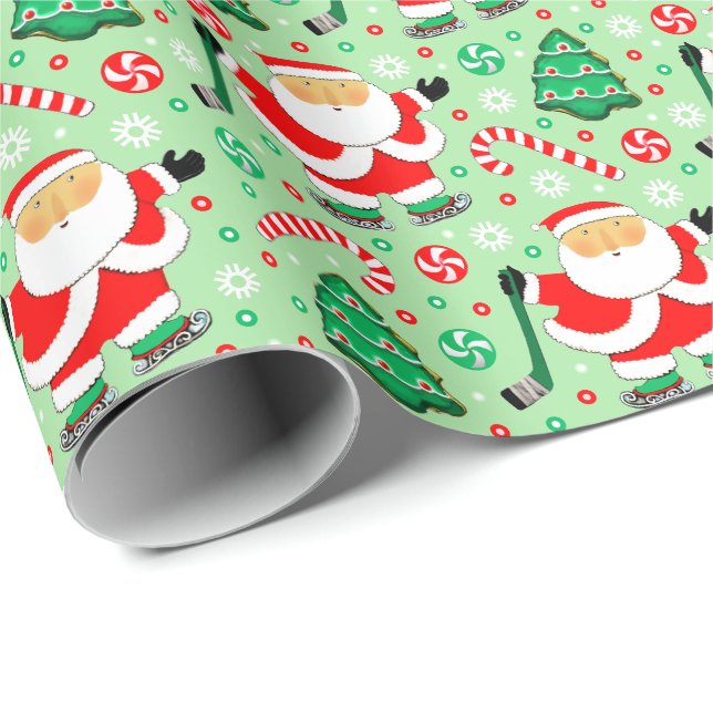 Hockey Sports jul-gåva Wrapping Papper Presentpapper (Rullad Hörn)