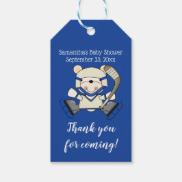 Hockey Sports Polar Bear Baby Shower Gift Märkre Presentetikett