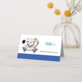 Hockey Sports Polar Bear Place-kort Placeringskort