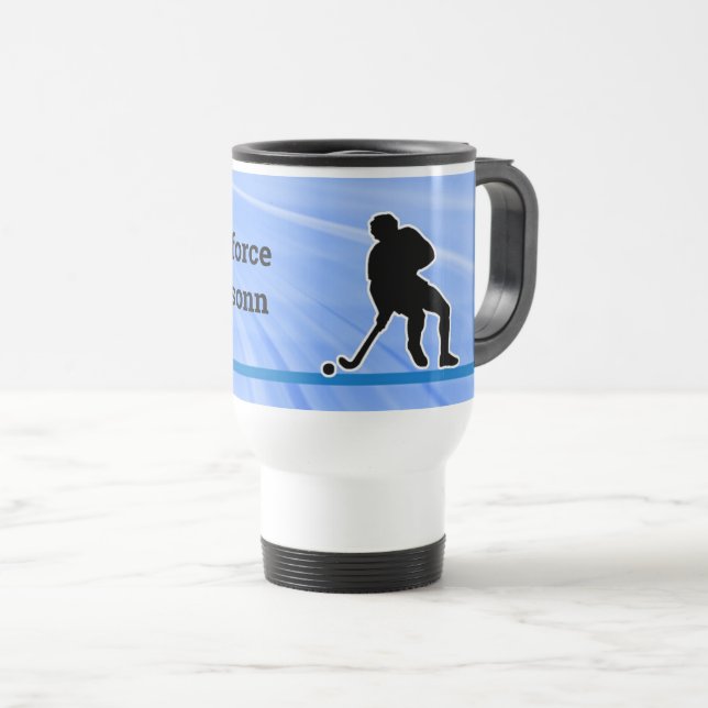 Hockey Sports Silhouette-spelare personaliserar Resemugg (Framsida höger)