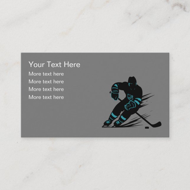 Hockey Sports Theme Affärskort Design Visitkort (Framsida)