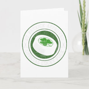 Hockey St. Patrick's Day - Lucky Puck Med Shamrock Kort