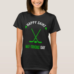 Hockey st patricks day pojkar män shamrock hockey t shirt