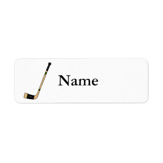 Hockey Stick Returadress Etikett