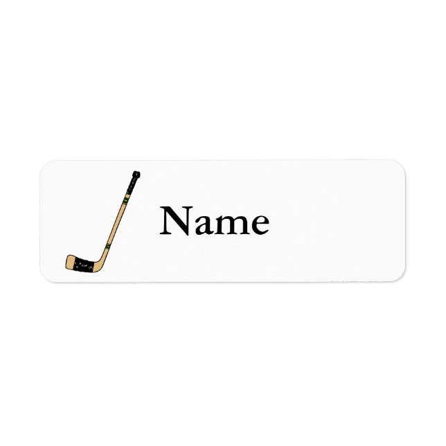 Hockey Stick Returadress Etikett (Framsidan)