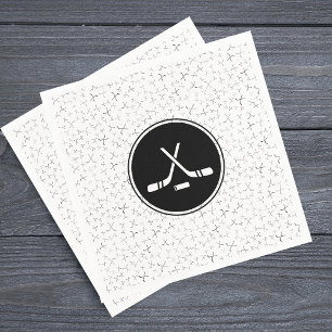 Hockey Sticks Black White Snyggt Sporty Athletic Pappersservett