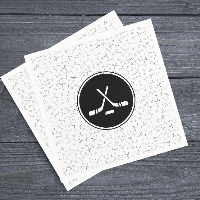 Hockey Sticks Black White Snyggt Sporty Athletic Pappersservett (Skapare uppladdad)