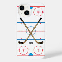Hockey Sticks och Center Ice Hockey Rink