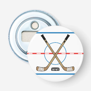 Hockey Sticks och Center Ice Team Gift Idea Flasköppnare