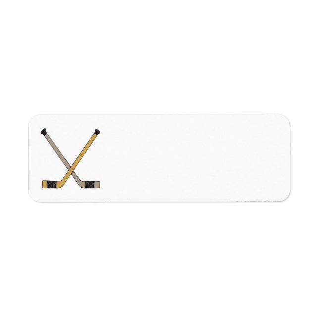 Hockey Sticks Returadress Etikett (Framsidan)