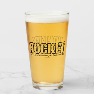 Hockey Stitches Glass Glaskopp