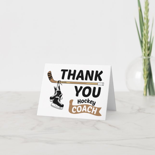 Hockey Tack Coach Skates and Stick Kort (Framsida)