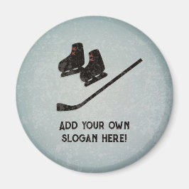 Hockey Team on ice struktur - anpassningsbar text  Magnet